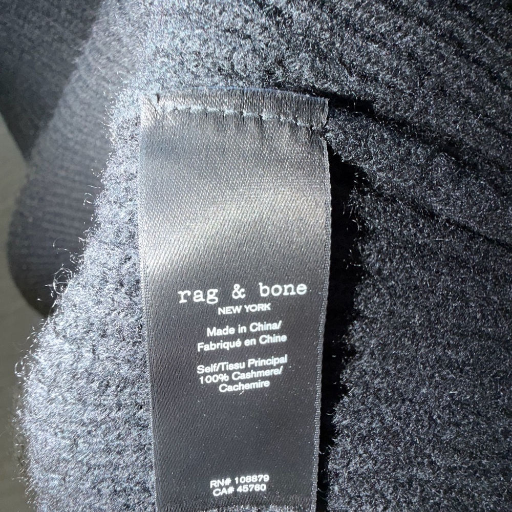 rag & bone Pierce cashmere sweater dress, black, size S - Picture 4 of 7